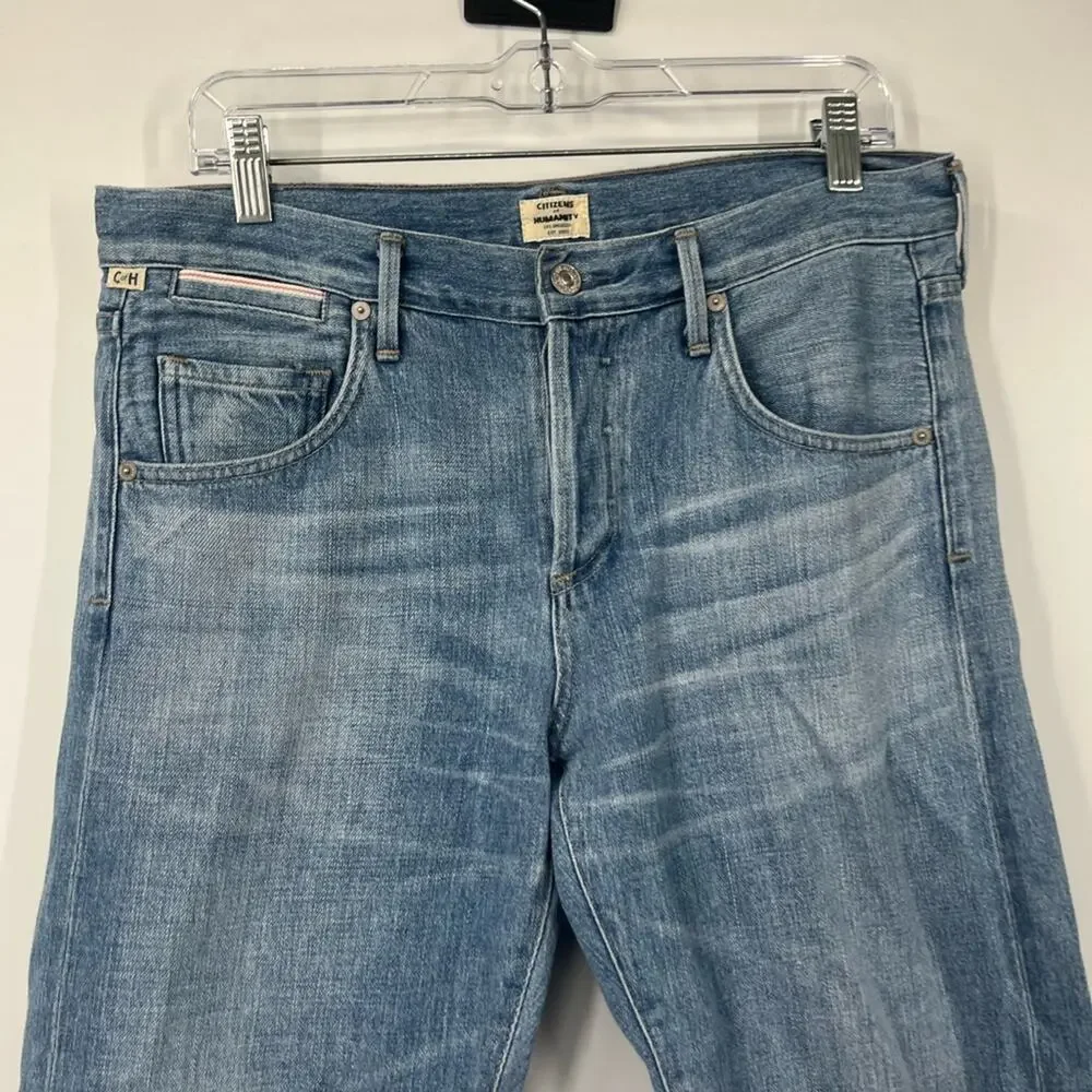 Citizens of Humanity COH Emerson Crop Slim Boyfriend Jeans Button Fly